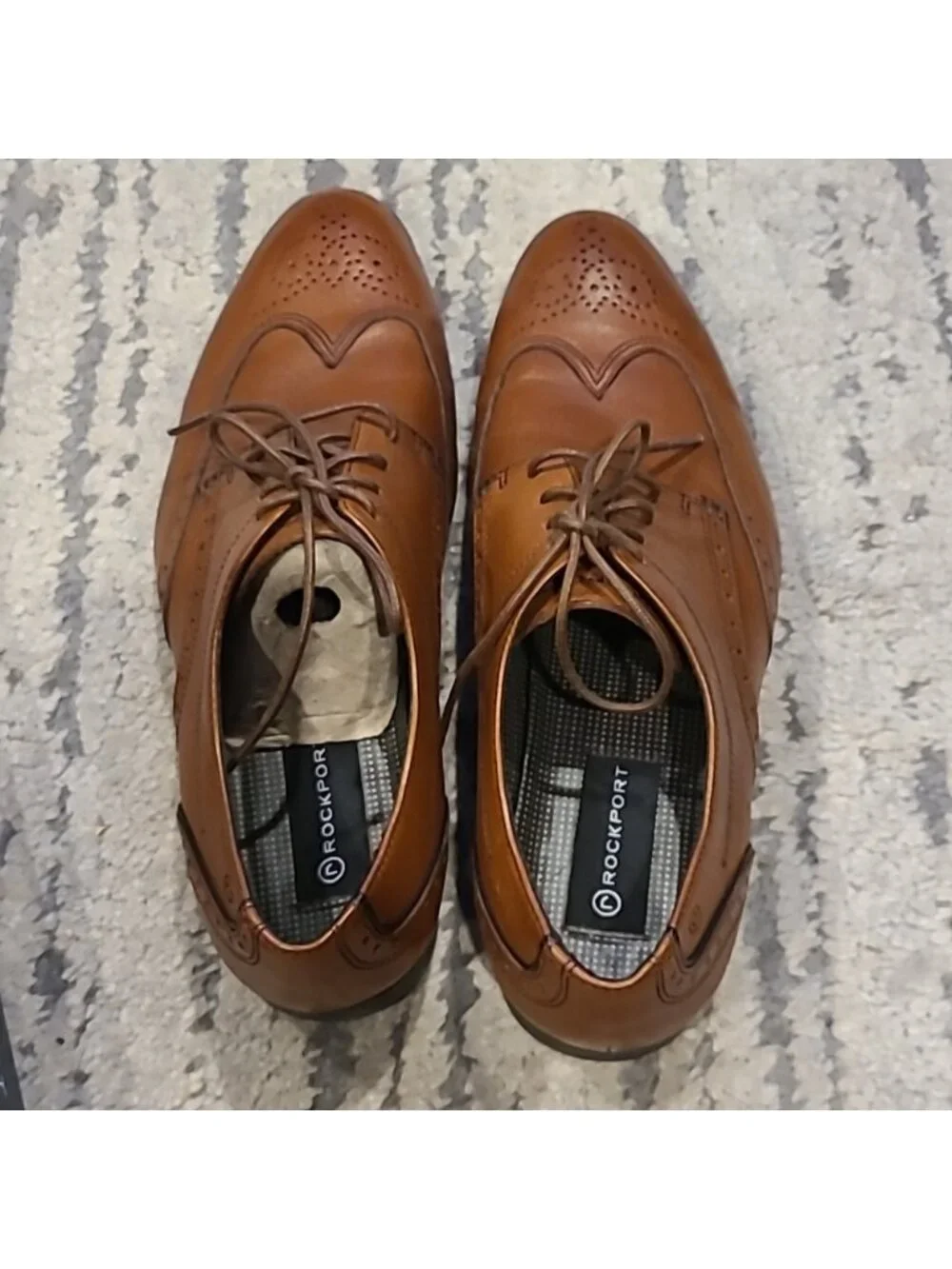 Rockport adiprene by Adidas British tan leather shoes